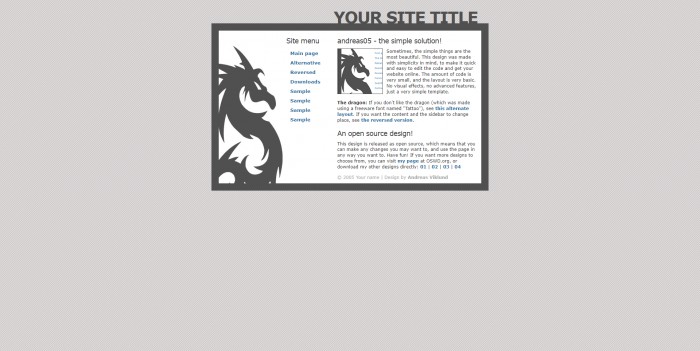 龙,图腾,个人网页,龙图腾个人网页模板(xhtml1.1),网站模板免费下载,