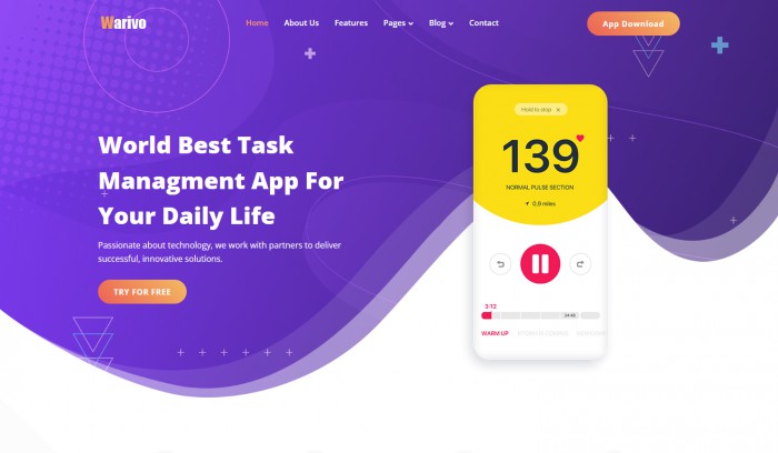 APP,生活,日常生活管理APP精品网站模板,网站模板免费下载,