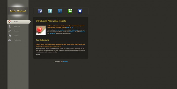 灰黑,简单,信息,介绍,灰黑简单信息介绍网页模板,网站模板免费下载,